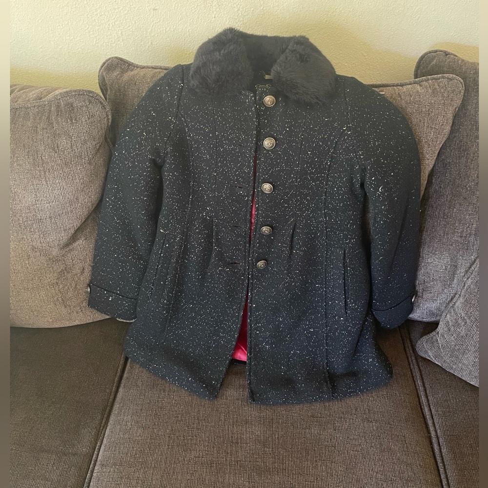 Used Jessica Simpson black dress coat - size 14